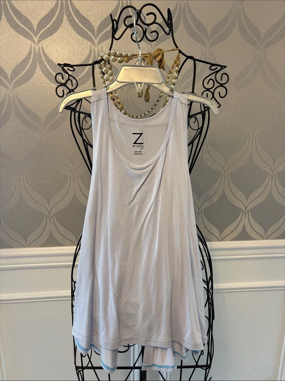 Zella Girl Light Gray Tank Top - Soft Racerback Layering Tank